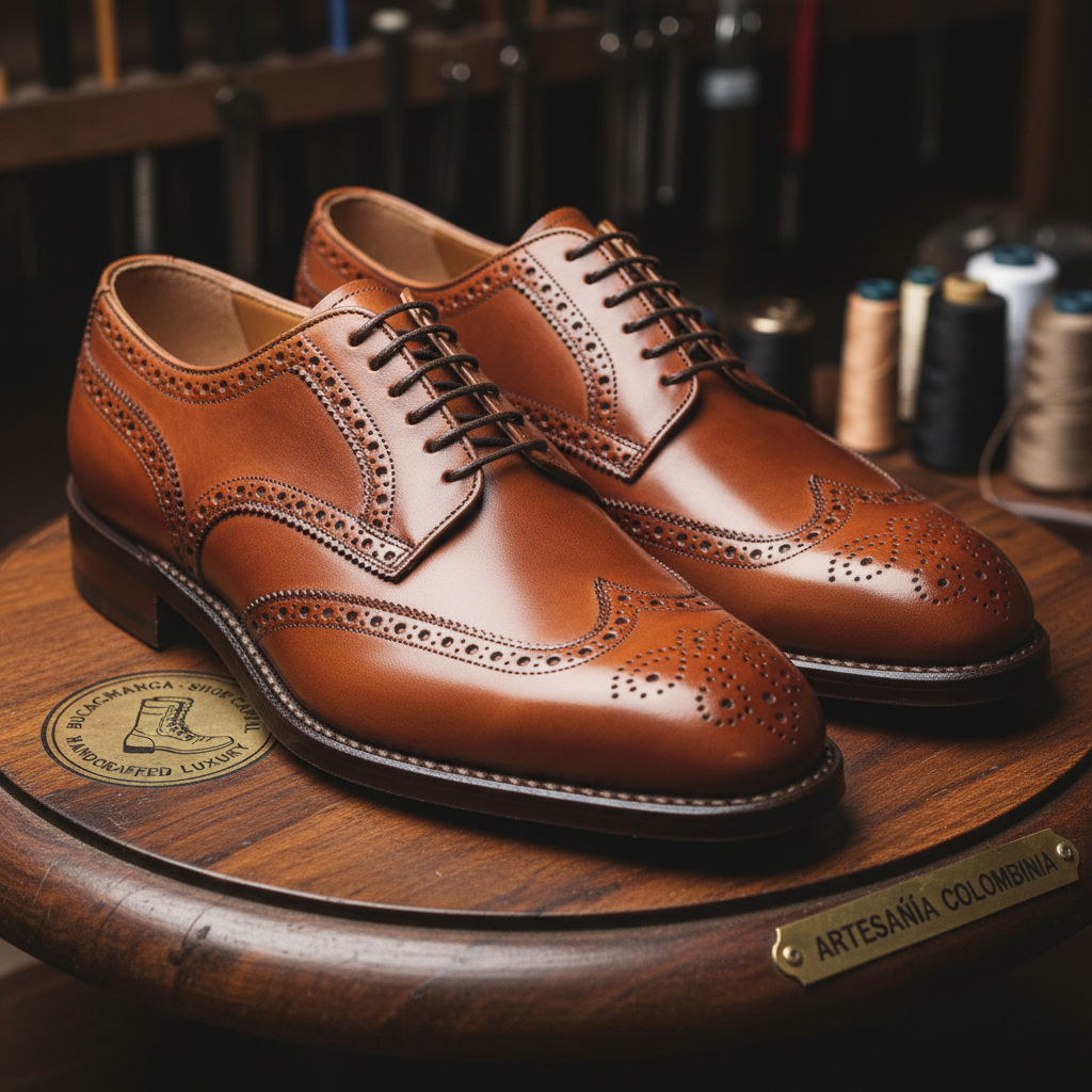 Calzado artesanal de Bucaramanga, cuero y acabado de lujo